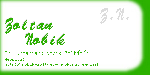 zoltan nobik business card
